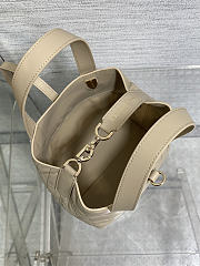 Small Dior Toujours Vertical Tote Bag Powder Beige Macrocannage Calfskin 18cm x 18cm x 12 cm - 3