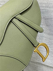 Dior Saddle Bag with Strap Cedar Green Grained Calfskin 25cm x 20cm x 6cm  - 2