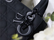 Small Lady Dior My ABCDior Bag Black Ultramatte Cannage Calfskin 20cm x 17cm x 8 cm - 3