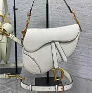 Dior Saddle Bag with Strap Latte Grained Calfskin 25cm x 20cm x 6cm - 1