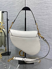 Dior Saddle Bag with Strap Latte Grained Calfskin 25cm x 20cm x 6cm - 3