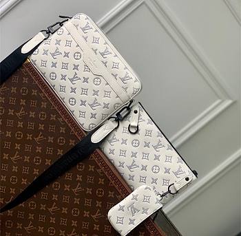 Louis vuitton Trio Messenger Bag White M24754 25cm x 18cm x 7 cm