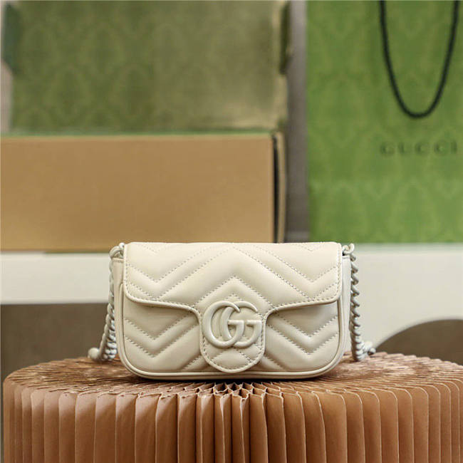 Gucci GG Marmont Belt Bag White N-HM Women's Crossbody Bag  10cm x 16cm x 5cm - 1