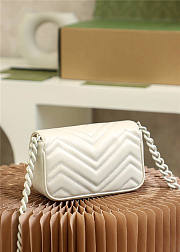 Gucci GG Marmont Belt Bag White N-HM Women's Crossbody Bag  10cm x 16cm x 5cm - 3