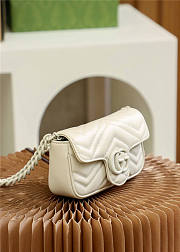 Gucci GG Marmont Belt Bag White N-HM Women's Crossbody Bag  10cm x 16cm x 5cm - 2