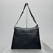 Balenciaga Rodeo Large Handbag in black smooth calfskin, aged-silver hardware 40*30*13CM - 6