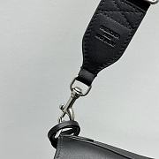 Balenciaga Rodeo Large Handbag in black smooth calfskin, aged-silver hardware 40*30*13CM - 2