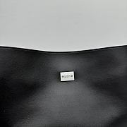 Balenciaga Bel Air Medium Shoulder Bag in black smooth calfskin, aged-silver hardware 46*12*23cm - 2