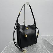 Balenciaga Bel Air Small Hobo Bag in black smooth calfskin, aged-gold hardware 27*9*28cm - 2