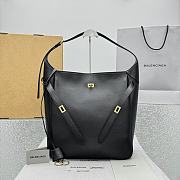 Balenciaga Bel Air Large Hobo Bag in black smooth calfskin with aged-gold hardware 37*14*40cm - 1