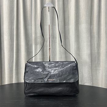 Balenciaga Grungy Medium Messenger Bag in Black 42*27*9cm