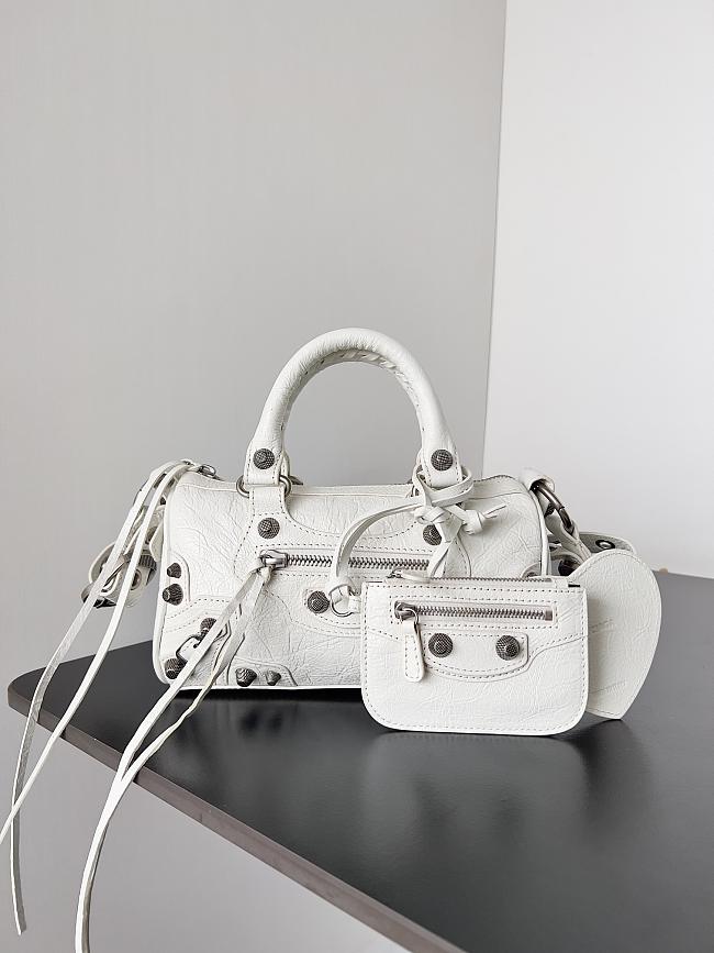 Balenciaga Le Cagole Mini White Leather 19.8*14*11.9CM - 1