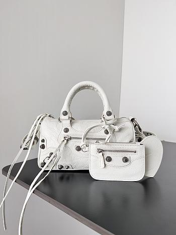 Balenciaga Le Cagole Mini White Leather 19.8*14*11.9CM