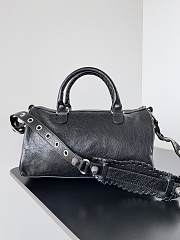 Balenciaga Le Cagole Duffle Medium Leather Top Handle Bag in Black 30*14*20CM - 6