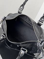 Balenciaga Le Cagole Duffle Medium Leather Top Handle Bag in Black 30*14*20CM - 4