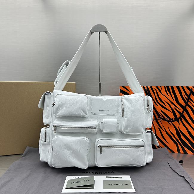 Balenciaga Superbusy Large Sling Bag White 37.5*28*14.5CM - 1