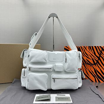 Balenciaga Superbusy Large Sling Bag White 37.5*28*14.5CM