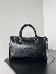 Balenciaga Le City Small Bag In Black Arena Lambskin Shiny Silver Hardware Black 29.9*19.1*9.9cm - 6