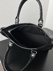 Balenciaga Le City Small Bag In Black Arena Lambskin Shiny Silver Hardware Black 29.9*19.1*9.9cm - 5