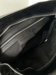 Balenciaga Le City Small Bag In Black Arena Lambskin Shiny Silver Hardware Black 29.9*19.1*9.9cm - 4