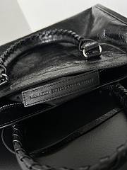 Balenciaga Le City Small Bag In Black Arena Lambskin Shiny Silver Hardware Black 29.9*19.1*9.9cm - 3