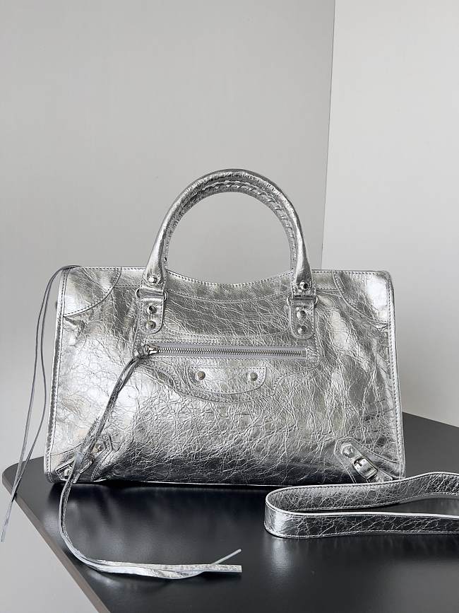 Balenciaga Le City Medium Bag in Silver 37*23.4*14.9cm - 1