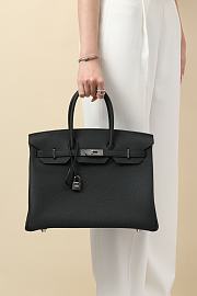 Hermes Birkin Togo 35 Silver-tone Noir 35*25*18CM - 2