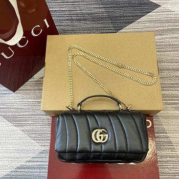GG Milano mini top handle bag black color 21 x 12.5 x 4.5cm