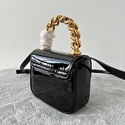 Versace La Medusa Mini Black Patent Leather Top Handle Bag 16cm - 5