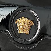 Versace La Medusa Mini Black Patent Leather Top Handle Bag 16cm - 6