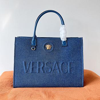 Versace tote bag in Navy Blue 40*16*29CM
