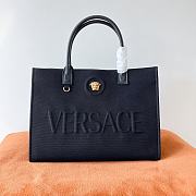 Versace La Medusa Canvas Tote Black color 40*16*29CM - 1