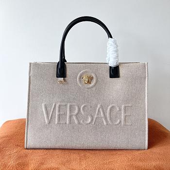 Versace Canvas Tote Bag White color 40*16*29CM