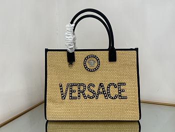Versace Medusa Top Handle Large Tote Fabric/Leather Bag 40*16*29CM