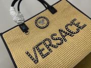 Versace Medusa Top Handle Large Tote Fabric/Leather Bag 40*16*29CM - 2