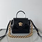 Versace La Medusa Patent-leather Tote Bag In Black 20*10*7cm - 1