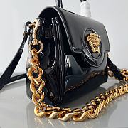 Versace La Medusa Patent-leather Tote Bag In Black 20*10*7cm - 5