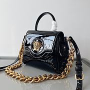 Versace La Medusa Patent-leather Tote Bag In Black 20*10*7cm - 2