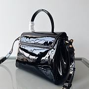 Versace La Medusa Patent Leather Top-handle Bag In Black 25*15*22CM - 3