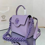 Versace La Medusa Top Handle Bag Ultra Lilac 25*15*22cm - 2