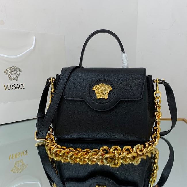 Versace Medium La Medusa Handle Bag with gold chain 25*15*22cm - 1