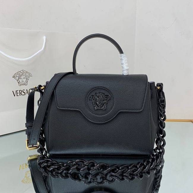 Versace Medium La Medusa Handle Bag with black chain 25*15*22cm - 1