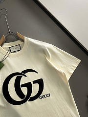 Gucci Logo Printed  T-Shirt cream - 5