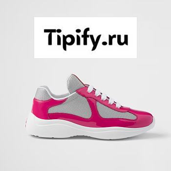 Prada America's Cup biker fabric sneakers - Peony Pink