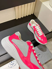 Prada America's Cup biker fabric sneakers - Peony Pink - 3