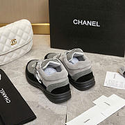 Chanel Grey Suede Logo Sneakers - 6