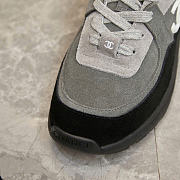 Chanel Grey Suede Logo Sneakers - 3