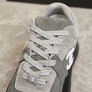 Chanel Grey Suede Logo Sneakers - 2