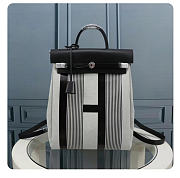 Hermès Herbag leather backpack Grey in Leather 35x30x12cm - 1