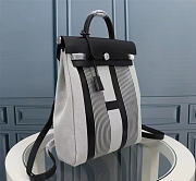Hermès Herbag leather backpack Grey in Leather 35x30x12cm - 2